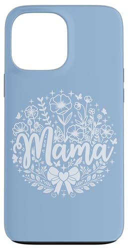 Pastell Baby Blue Heart Mama Bow Minimalist Floral Wildflower Hülle für iPhone 13 Pro Max Pastell Baby Blue Heart Mama Bow Minimalist Floral Wildflower Hülle für iPhone 13 Pro Max von Botanical Wildflower Mama Mothers Day Gifts Co.