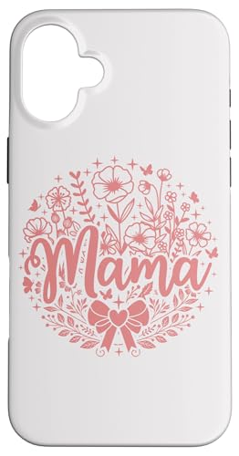 Rose White Heart Mama Schleife Minimalistisch Floral Wildflower Mama Hülle für iPhone 16 Plus Rose White Heart Mama Schleife Minimalistisch Floral Wildflower Mama Hülle für iPhone 16 Plus von Botanical Wildflower Mama Mothers Day Gifts Co.