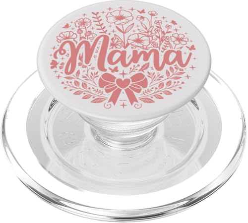 Rose White Heart Mama Schleife Minimalistisch Floral Wildflower Mama PopSockets PopGrip für MagSafe Rose White Heart Mama Schleife Minimalistisch Floral Wildflower Mama PopSockets PopGrip für MagSafe von Botanical Wildflower Mama Mothers Day Gifts Co.