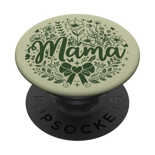 Salbeigrün Herz Mama Schleife Minimalistisch Floral Wildflower Mama PopSockets Klebender PopGrip Salbeigrün Herz Mama Schleife Minimalistisch Floral Wildflower Mama PopSockets Klebender PopGrip von Botanical Wildflower Mama Mothers Day Gifts Co.