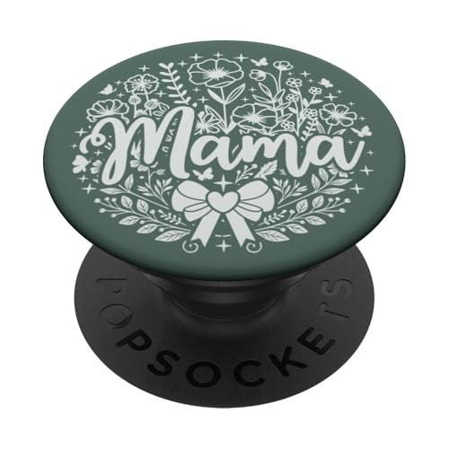 Salbeigrün Herz Mama Schleife Minimalistisch Floral Wildflower Mama PopSockets Klebender PopGrip Salbeigrün Herz Mama Schleife Minimalistisch Floral Wildflower Mama PopSockets Klebender PopGrip von Botanical Wildflower Mama Mothers Day Gifts Co.