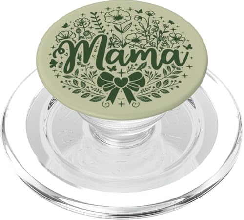 Salbeigrün Herz Mama Schleife Minimalistisch Floral Wildflower Mama PopSockets PopGrip für MagSafe Salbeigrün Herz Mama Schleife Minimalistisch Floral Wildflower Mama PopSockets PopGrip für MagSafe von Botanical Wildflower Mama Mothers Day Gifts Co.