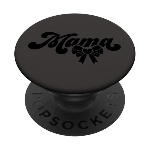 Schwarz Grau Herz Mama Schleife Minimalistisch Floral Wildflower Mama PopSockets Klebender PopGrip Schwarz Grau Herz Mama Schleife Minimalistisch Floral Wildflower Mama PopSockets Klebender PopGrip von Botanical Wildflower Mama Mothers Day Gifts Co.