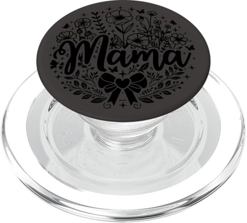 Schwarz Grau Herz Mama Schleife Minimalistisch Floral Wildflower Mama PopSockets PopGrip für MagSafe Schwarz Grau Herz Mama Schleife Minimalistisch Floral Wildflower Mama PopSockets PopGrip für MagSafe von Botanical Wildflower Mama Mothers Day Gifts Co.