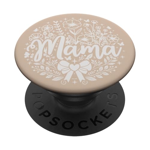 Vanille Creme Herz Mama Schleife Minimalistisch Floral Wildflower PopSockets Klebender PopGrip Vanille Creme Herz Mama Schleife Minimalistisch Floral Wildflower PopSockets Klebender PopGrip von Botanical Wildflower Mama Mothers Day Gifts Co.