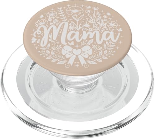 Vanille Creme Herz Mama Schleife Minimalistisch Floral Wildflower PopSockets PopGrip für MagSafe Vanille Creme Herz Mama Schleife Minimalistisch Floral Wildflower PopSockets PopGrip für MagSafe von Botanical Wildflower Mama Mothers Day Gifts Co.
