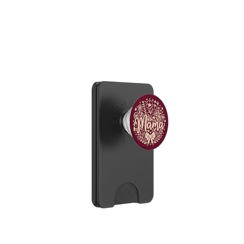 Weinrotes Herz Mama Schleife Minimalistisch Floral Wildflower Mama PopSockets PopWallet für MagSafe Weinrotes Herz Mama Schleife Minimalistisch Floral Wildflower Mama PopSockets PopWallet für MagSafe von Botanical Wildflower Mama Mothers Day Gifts Co.