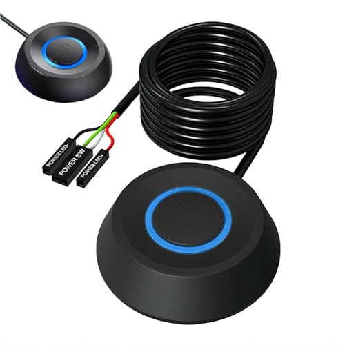 Botiniv Desktop-Computer-Taste,Desktop-PC-Computer-Taste | HDD-Druckknopf mit 1,8 m Langen Kabeln zurücksetzen | Computergehäuse-Motherboard-Taste, EIN-Aus-Tastenerweiterung für den Motherboard-Start Botiniv Desktop-Computer-Taste,Desktop-PC-Computer-Taste | HDD-Druckknopf mit 1,8 m Langen Kabeln zurücksetzen | Computergehäuse-Motherboard-Taste, EIN-Aus-Tastenerweiterung für den Motherboard-Start von Botiniv