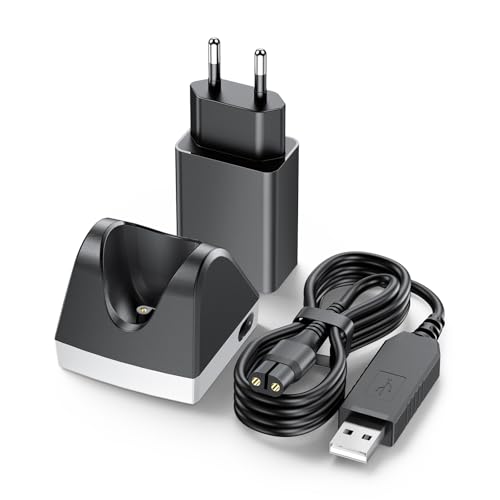 Bouge Ladestation Kompatibel mit Philips Norelco Oneblade QP2520 A00390, 4.3V Ladegerät Ladeständer für One Blade Elektrischer Bartschneider Rasierer Netzteil Ladekabel Bouge Ladestation Kompatibel mit Philips Norelco Oneblade QP2520 A00390, 4.3V Ladegerät Ladeständer für One Blade Elektrischer Bartschneider Rasierer Netzteil Ladekabel von Bouge