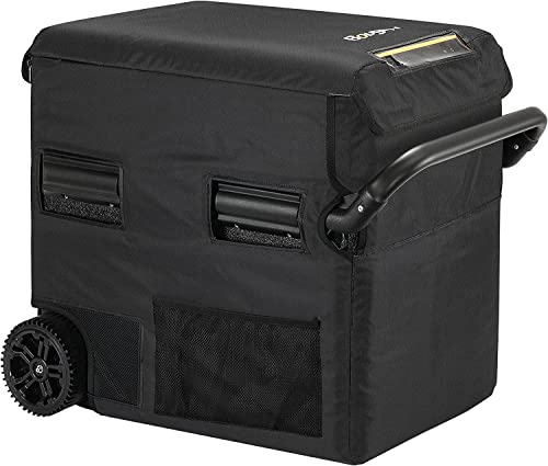 BougeRV 55L 600D isolierte Schutzhülle, tragbare Schutzhülle für CR55 12V Kompressor-Kühlbox, wasserdichte & Kratzfeste Schutzabdeckung für Dual-Zone-Kühlschrank (Kühlbox nicht enthalten) von BougeRV