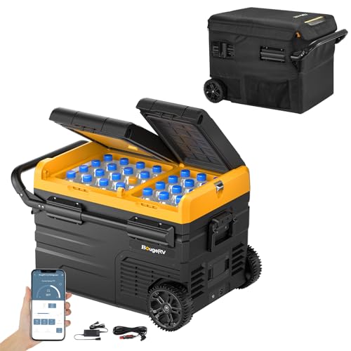 BougeRV CRD 35L Kompressor Kühlbox 12V 230V mit Schutzhülle für CRD 35L Autokühlschränke, Isolierte Schutzabdeckung Wasserdichte Kratzfeste Aufbewahrungstasche von BougeRV