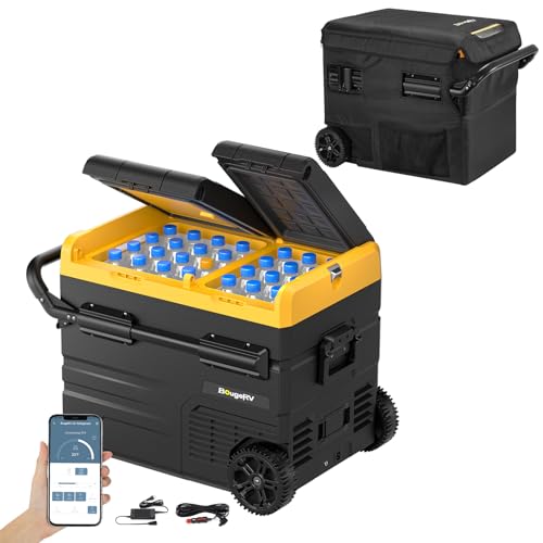 BougeRV CRD 45L Kompressor Kühlbox 12V 230V mit Schutzhülle für CRD 45L Autokühlschränke, Isolierte Schutzabdeckung Wasserdichte Kratzfeste Aufbewahrungstasche von BougeRV