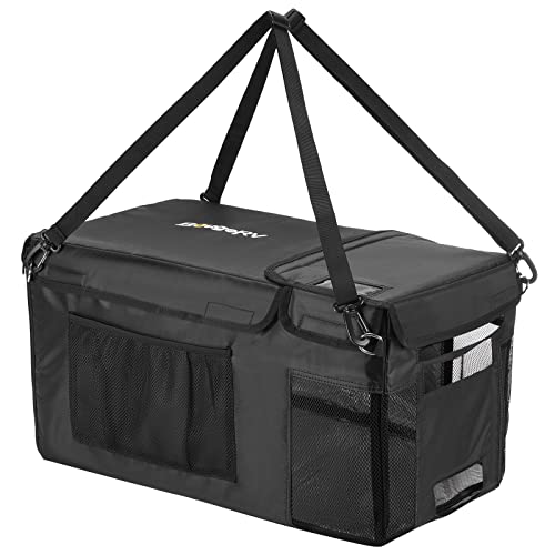 BougeRV CRPRO 20 Schutzhülle, 12 Volt tragbare Auto-Kühlschrank 600D Tragetasche nur für CRPRO 20L Kühlbox(Kühlbox Nicht enthalten), 60x31x33 cm von BougeRV