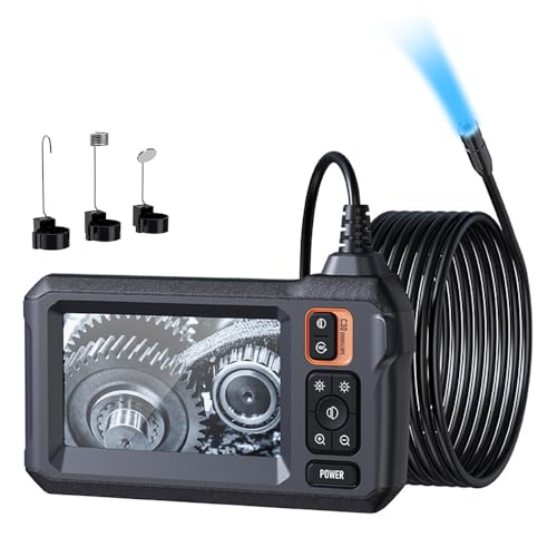 Bouncy Industrielles Endoskop, Doppelobjektiv, Endoskopkamera mit Licht, 1080P Kanalkamera mit 4 Zoll LCD-Bildschirm, IP67 Wasserdichte Schlangenkamera Bouncy Industrielles Endoskop, Doppelobjektiv, Endoskopkamera mit Licht, 1080P Kanalkamera mit 4 Zoll LCD-Bildschirm, IP67 Wasserdichte Schlangenkamera von Bouncy