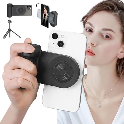 Magnetischer Smartphone-Griff, schwarz, magnetischer Snapgrip mit Bluetooth, Verschlussgriff, magnetischer Griff für Kamera, Verschlussgriff für Handy Magnetischer Smartphone-Griff, schwarz, magnetischer Snapgrip mit Bluetooth, Verschlussgriff, magnetischer Griff für Kamera, Verschlussgriff für Handy von Bouncy