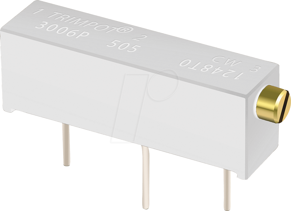 BOU 3006P-7-202 - Spindeltrimmer, 15 Gänge, 2 kOhm, linear BOU 3006P-7-202 - Spindeltrimmer, 15 Gänge, 2 kOhm, linear von Bourns