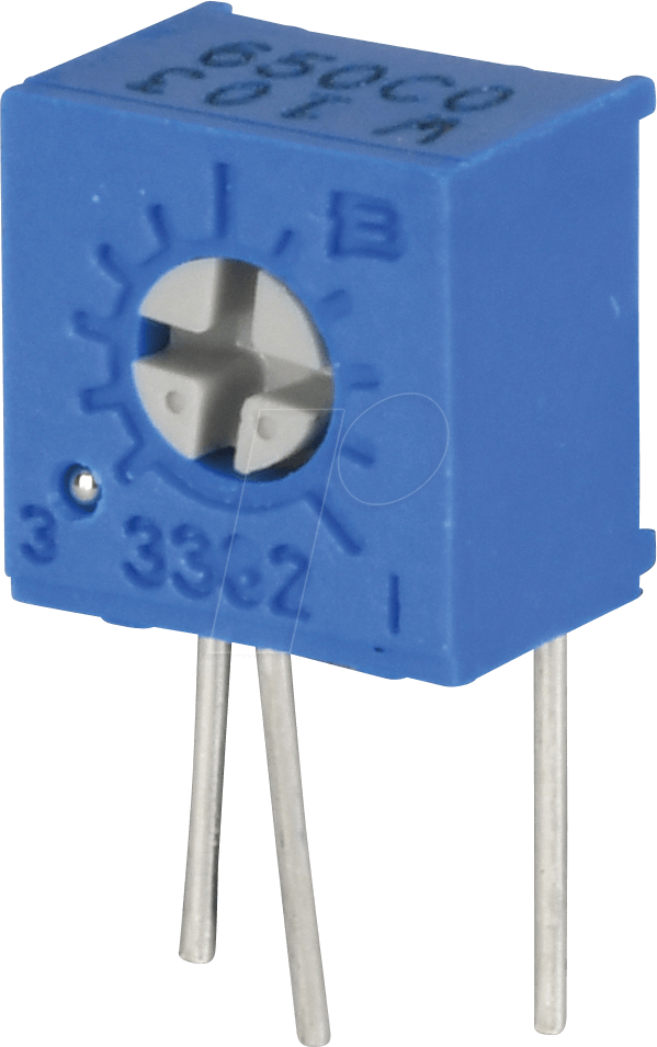 BOU 3362W-1-103 - Spindeltrimmer, 10 kOhm, linear BOU 3362W-1-103 - Spindeltrimmer, 10 kOhm, linear von Bourns