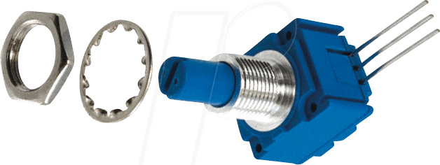BOU 91A1AB28A15L - Drehpotentiometer, 10 kOhm, linear, 6,35 mm BOU 91A1AB28A15L - Drehpotentiometer, 10 kOhm, linear, 6,35 mm von Bourns