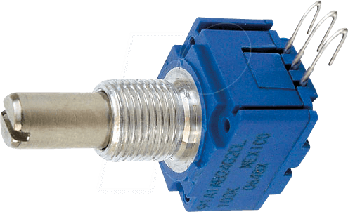 BOU 92R1AJ22L15L - Drehpotentiometer, 10 kOhm, linear, 6 mm BOU 92R1AJ22L15L - Drehpotentiometer, 10 kOhm, linear, 6 mm von Bourns