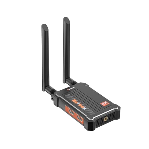 BovBox Kabelloser HDMI-Extender-Empfänger 4K (nur RX), HDMI-Empfänger, 4K-Unterstützung, bis zu 1 TX zu 4 RX-Verbindungen, für Laptop, Computer, PS4/5 auf HDTV-Projektor, DSLR (nur 1 Empfänger), WL095 von BovBox