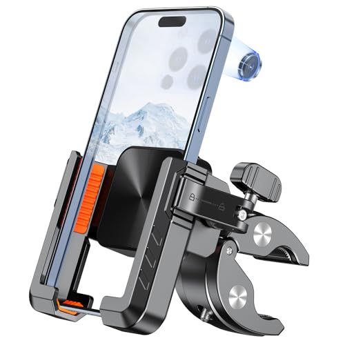 Bovemanx Handyhalterung Fahrrad, 【Radfahren & Aufnehmen Video】 2024 Universal Handy Halterung Fahrrad Lenker, Handyhalterung Motorrad für iPhone 16, Samsung S24,E Bike, Bicycle, Scooter(Red) von Bovemanx