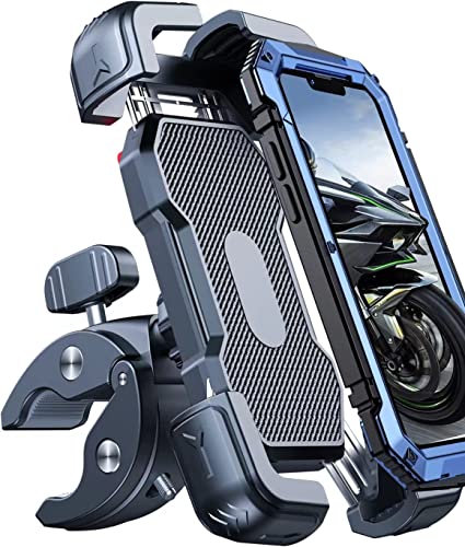 Bovemanx Handyhalterung Motorrad, [150mph Wind Anti-vibriert] [7,2 Zoll Gro?es Telefon freundlich] Fahrrad Handy Halterung Lenker, [5s Installieren] Handyhalter Fahrrad, kompatibel mit iPhone von Bovemanx