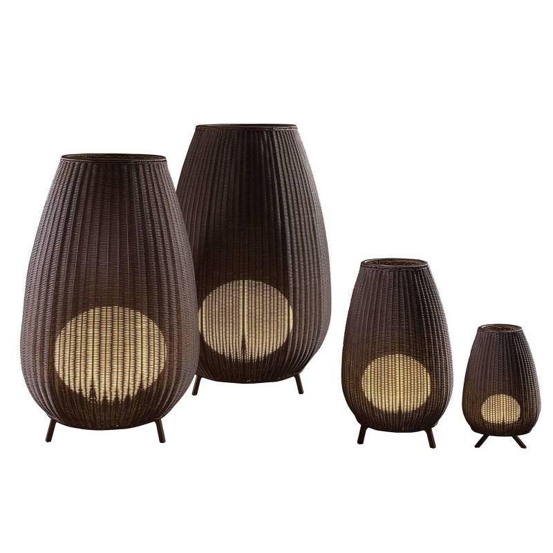 Bover Amphora 03 Terrassenleuchte, rattan brown von Bover