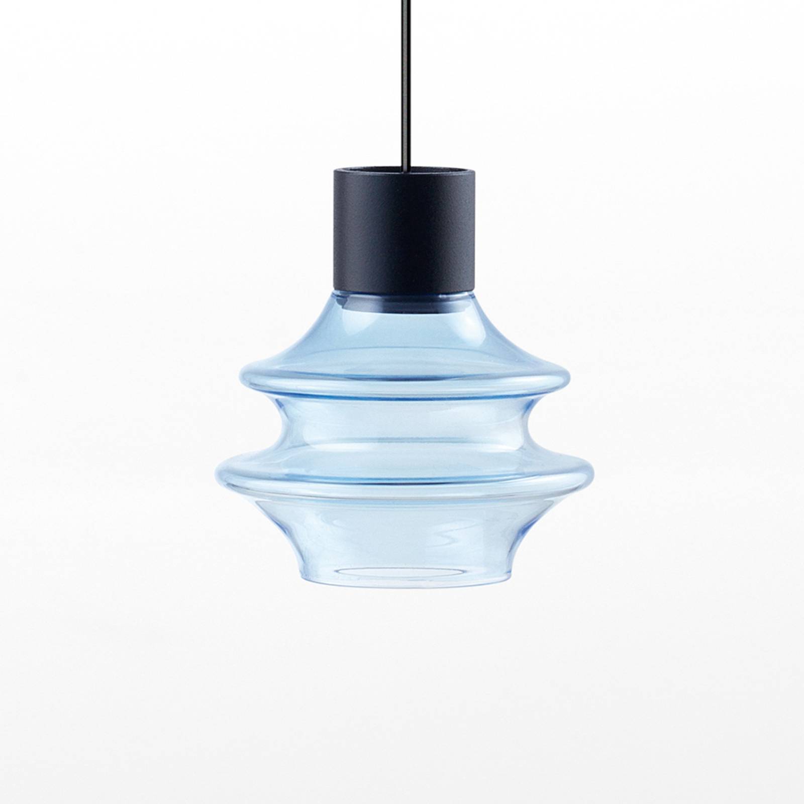 Bover Drop S/01L LED-Hängeleuchte aus Glas, blau von Bover
