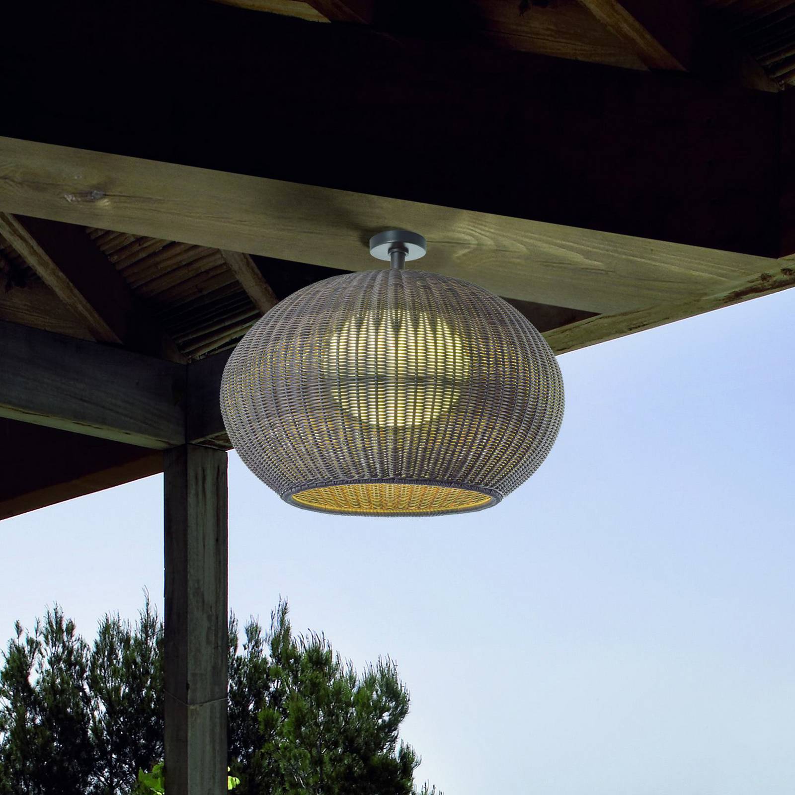 Bover LED-Außen-Deckenlampe Garota, weiß/elfenbeinfarben Bover LED-Außen-Deckenlampe Garota, weiß/elfenbeinfarben von Bover