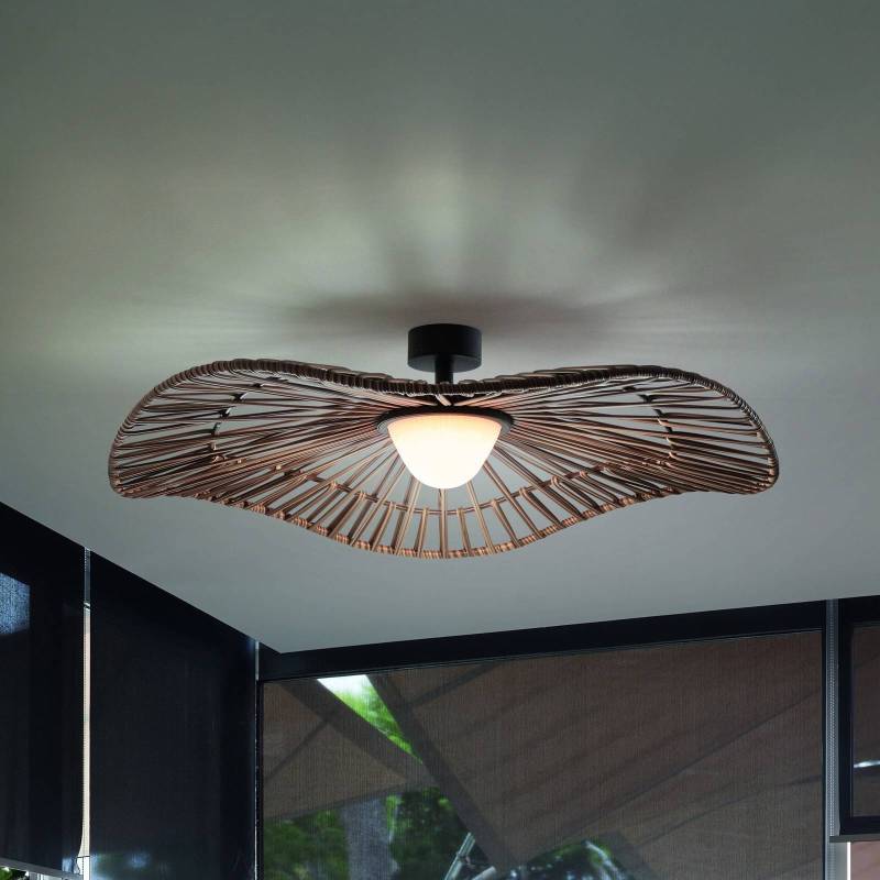 Bover LED-Außen-Deckenlampe Mediterránia, braun, Ø 105 cm von Bover