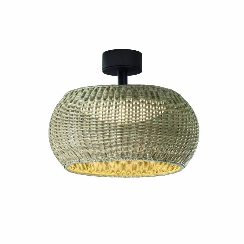 Bover LED-Außen-Deckenlampe Perris, braun/beige, Ø 47 cm von Bover