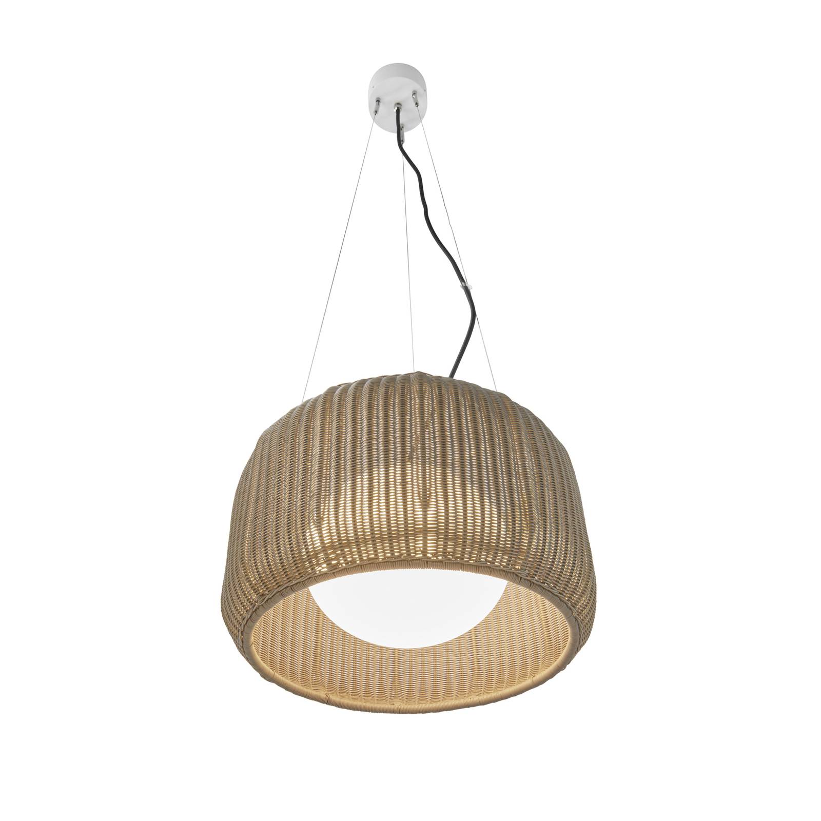 Bover LED-Außen-Hängelampe Fora S, naturweiß/beige, Ø 50 cm Bover LED-Außen-Hängelampe Fora S, naturweiß/beige, Ø 50 cm von Bover