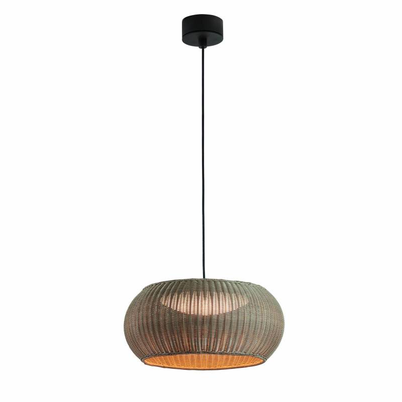 Bover LED-Außen-Pendellampe Perris, braun/braun, Ø 47 cm von Bover