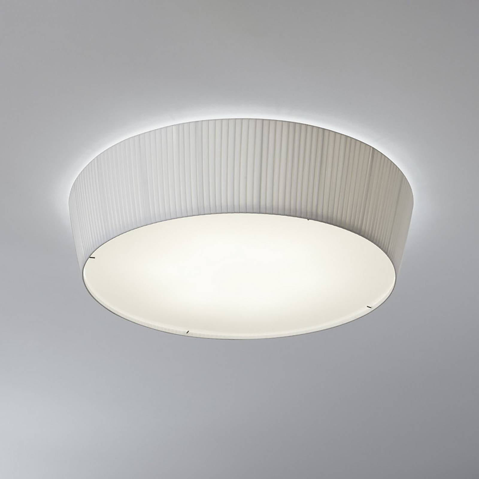 Bover LED-Deckenlampe Plafonet, Ø 60 cm, weiß, Alu/Stoff Bover LED-Deckenlampe Plafonet, Ø 60 cm, weiß, Alu/Stoff von Bover