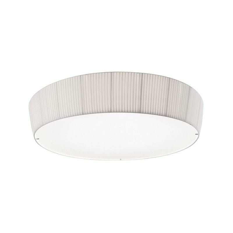 Bover LED-Deckenlampe Plafonet, Ø 95 cm, weiß, Alu/Stoff von Bover