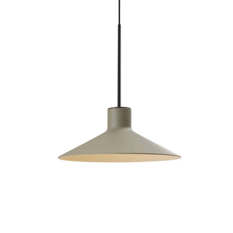 Bover LED-Einbau-Hängelampe Platet, schwarz/olivgrau, 20 cm von Bover