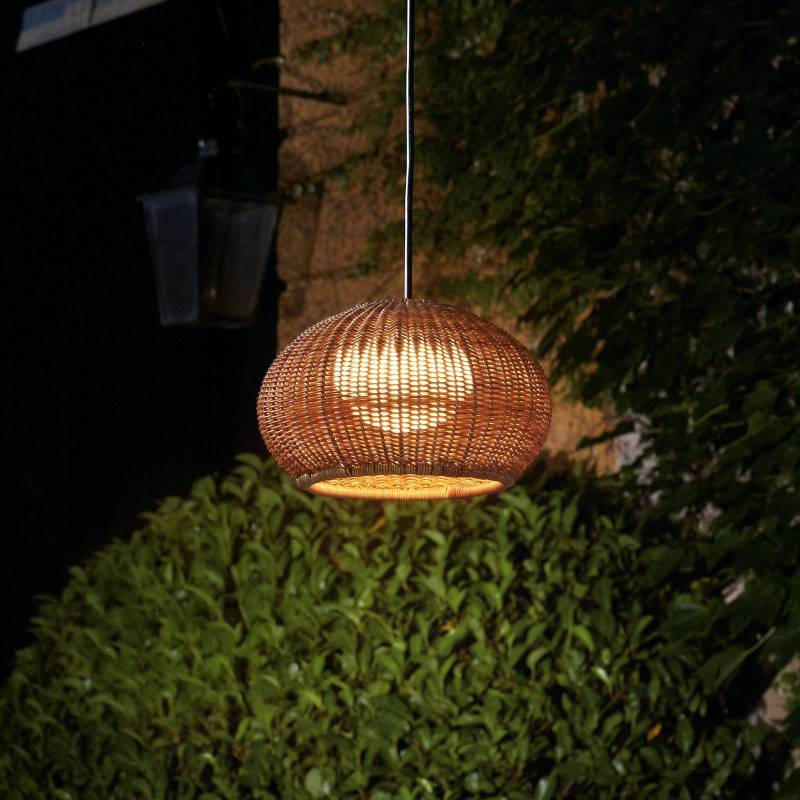 Bover LED-Hängelampe Garota, Stecker grafitbraun/braun von Bover