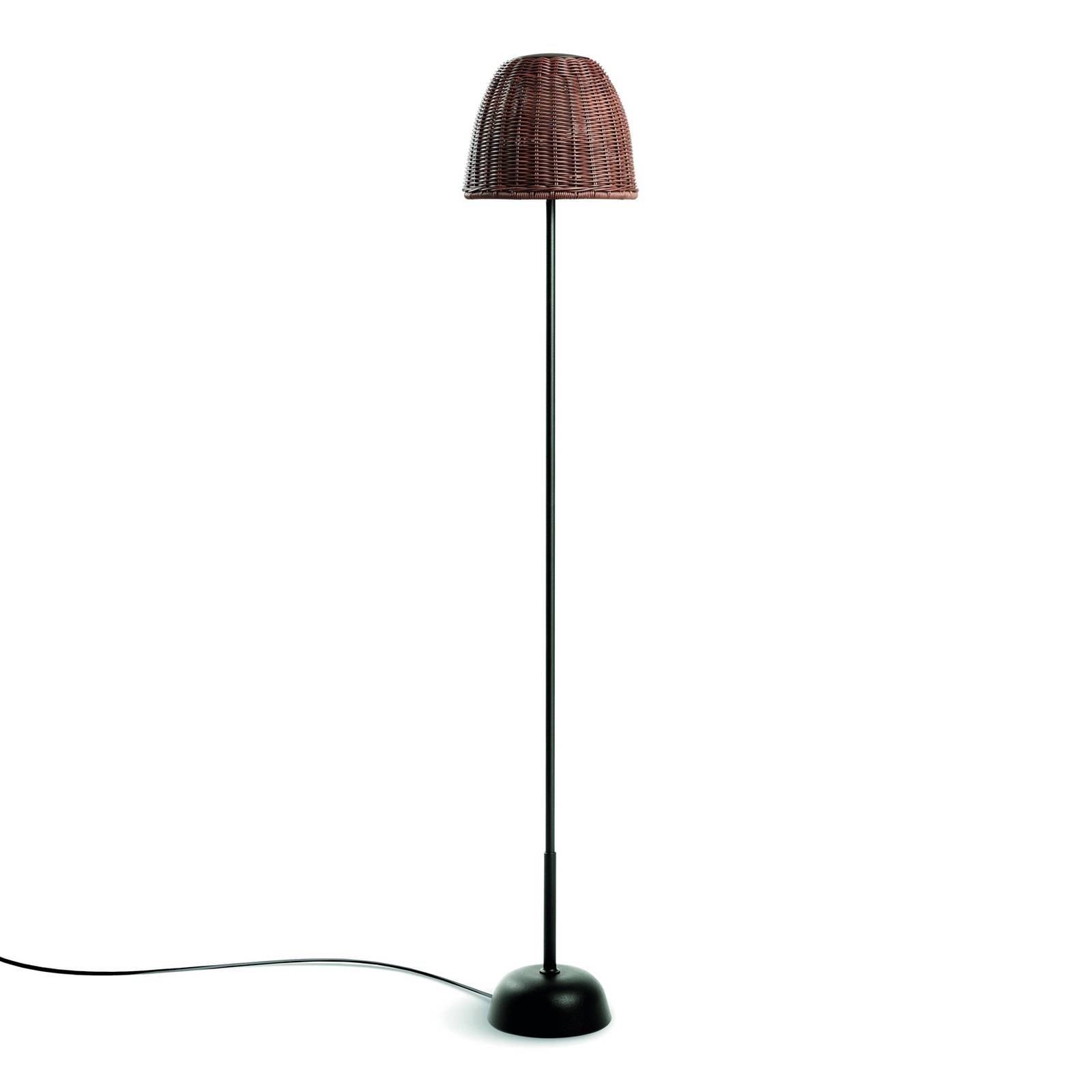 Bover LED-Stehlampe Atticus 114, grafitbraun/braun, Stecker Bover LED-Stehlampe Atticus 114, grafitbraun/braun, Stecker von Bover
