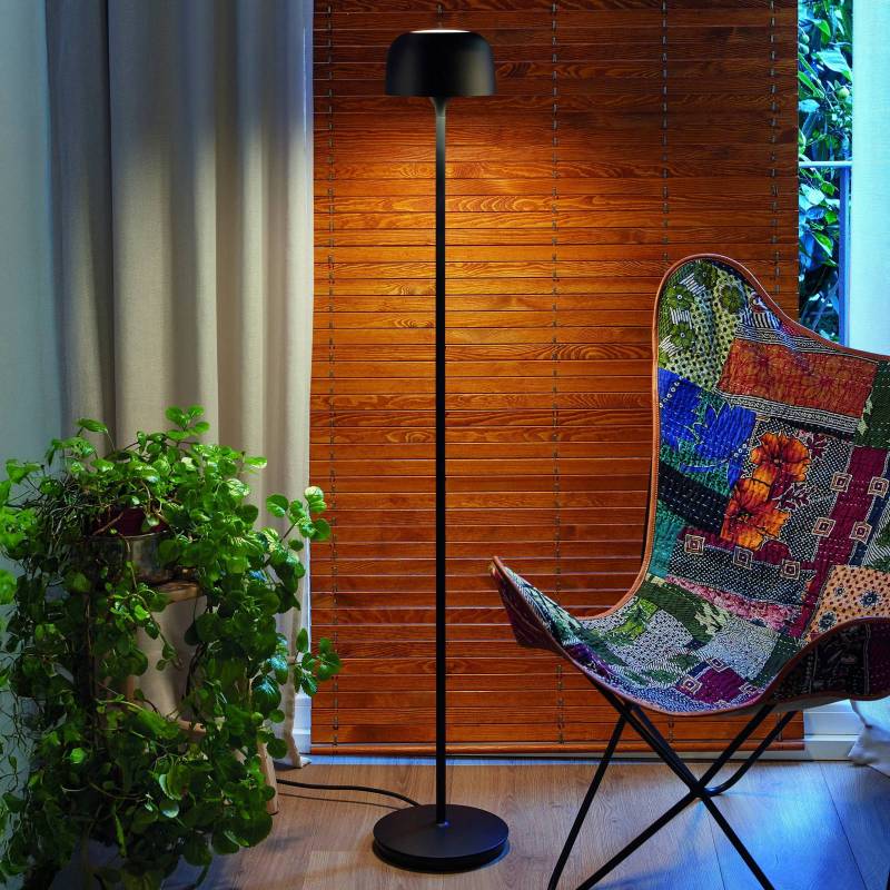 Bover LED-Stehlampe Bol P/130, schwarz matt, Höhe 130 cm von Bover