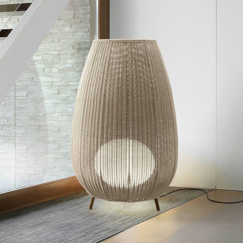 Bover LED-Terrassenleuchte Amphora, 123 cm grafitbraun/beige von Bover