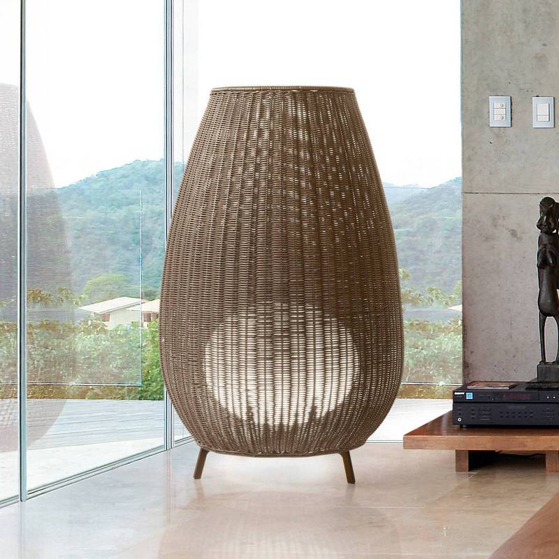 Bover LED-Terrassenleuchte Amphora, 123 cm grafitbraun/braun von Bover