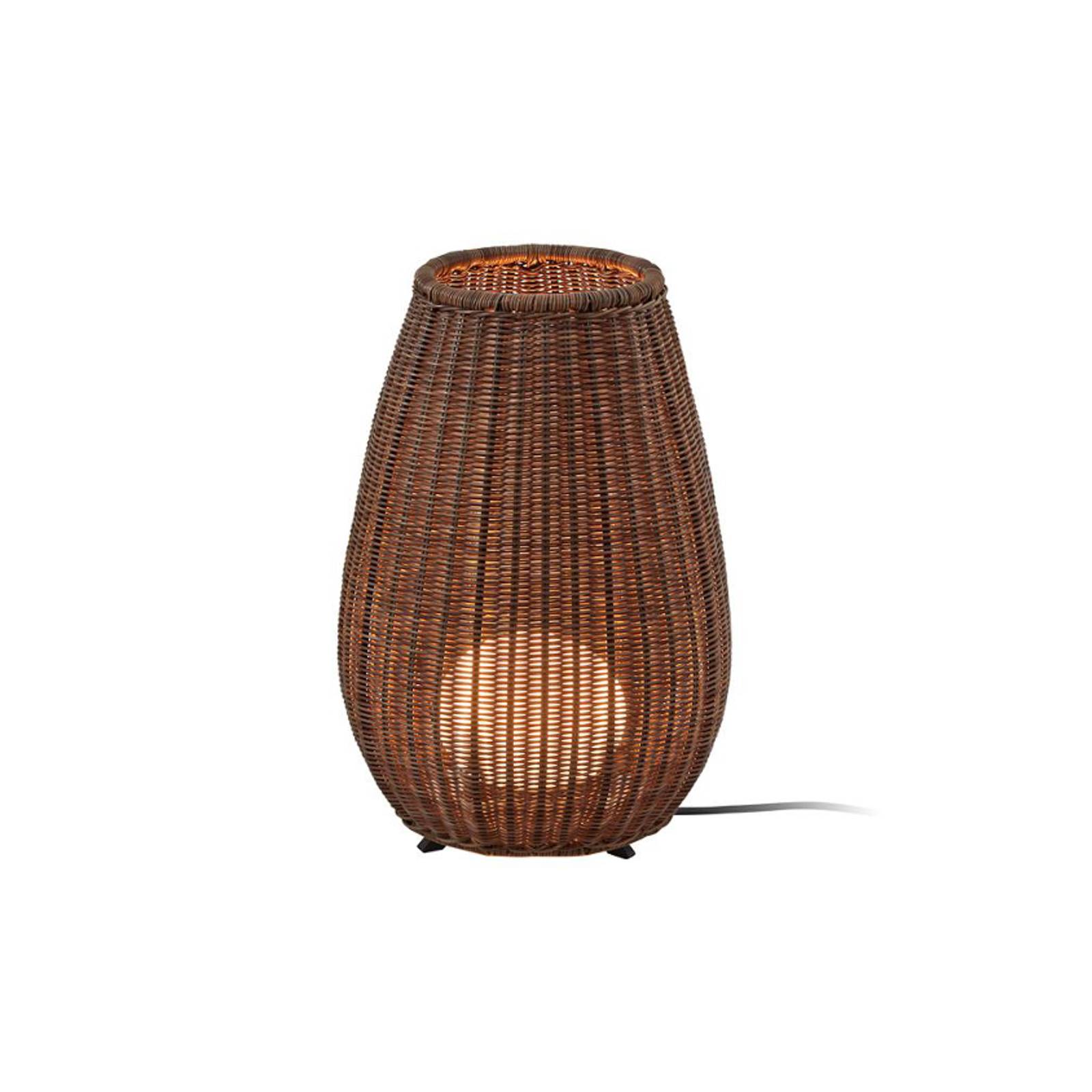 Bover LED-Tischleuchte Amphora, braun/rattan-braun, 47 cm von Bover