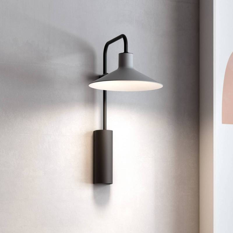 Bover LED-Wandlampe Platet A/02 schwarz/grau von Bover