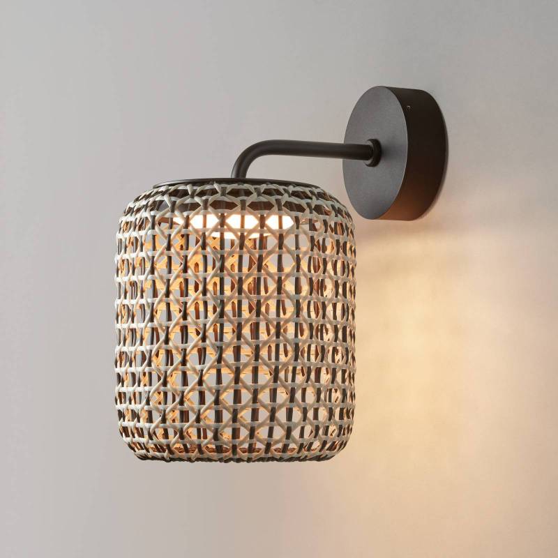 Bover Nans A LED-Außenwandleuchte, braun, Ø 21,6cm von Bover