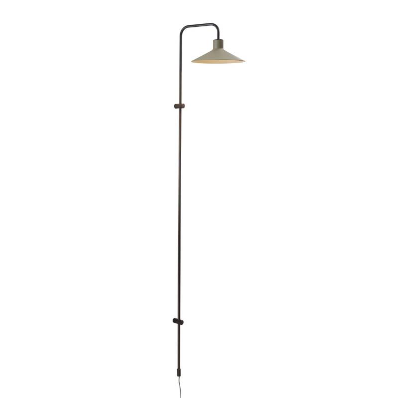 Bover Wandlampe Platet A/05, schwarz/olivgrau, 142 cm, E14 von Bover