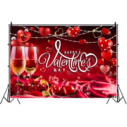 Bovlleetd 150x100cm Happy Valentine 's Day Backdrop Banner Vinyl Rot Liebe Herz Lichter Hintergrund für Fotografie Champagner Gläser Hintergrund Stoff Valentinstag Feier Party Supplies Bovlleetd 150x100cm Happy Valentine 's Day Backdrop Banner Vinyl Rot Liebe Herz Lichter Hintergrund für Fotografie Champagner Gläser Hintergrund Stoff Valentinstag Feier Party Supplies von Bovlleetd