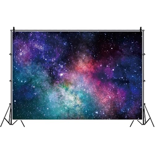 Bovlleetd 220x150cm Nebel Universum Hintergrund Weltraum Sternenhimmel Kosmische Verträumte Galaxien Hintergrund Milchstraße Sterne Geburtstag Party Veranstaltungen Dekoration Fotostudio Prop Vinyl von Bovlleetd