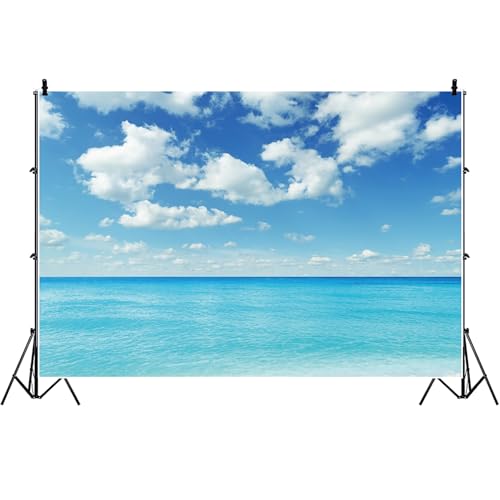 Bovlleetd 3x2m Küsten-Hintergrund Blauer Himmel Weißer Wolken-Szene Sommerferien-Fotografie-Hintergrund Hawaii Meer Strand Vinyl Hintergrund für Kinder Erwachsene Portraits Reise Urlaub Banner Bovlleetd 3x2m Küsten-Hintergrund Blauer Himmel Weißer Wolken-Szene Sommerferien-Fotografie-Hintergrund Hawaii Meer Strand Vinyl Hintergrund für Kinder Erwachsene Portraits Reise Urlaub Banner von Bovlleetd