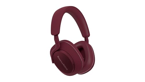 Bowers & Wilkins PX7 S2e Over-Ear-Kopfhörer mit Geräuschunterdrückung, kabellos, Qualcomm aptX™ Adaptive und Schnellladung, 30 Stunden Wiedergabe, sechs integriertes Mikrofon - Rubinrot von Bowers & Wilkins