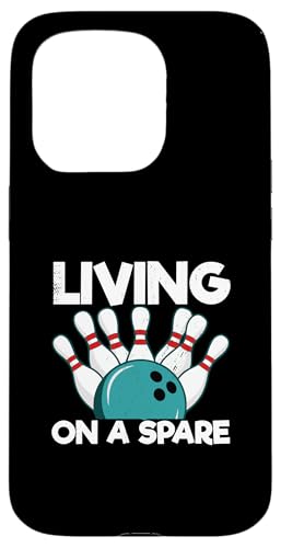 Bowlingspiel Lustiger Bowler Living On A Spare Bowling Hülle für iPhone 15 Pro von Bowling Team Living On A Spare Gift